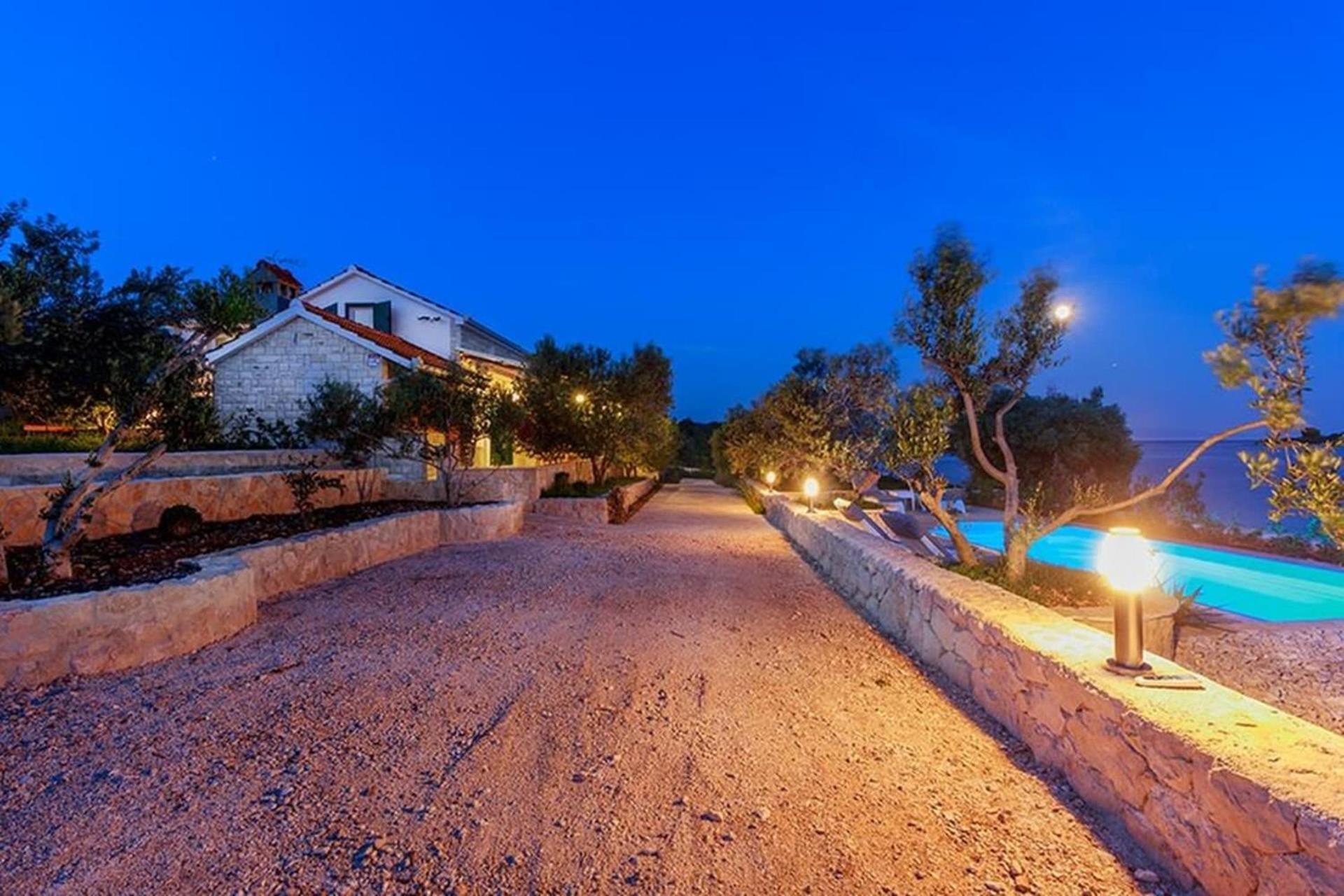 Traditional Dalmatian Stone House By The Sea Okrug Gornji Extérieur photo