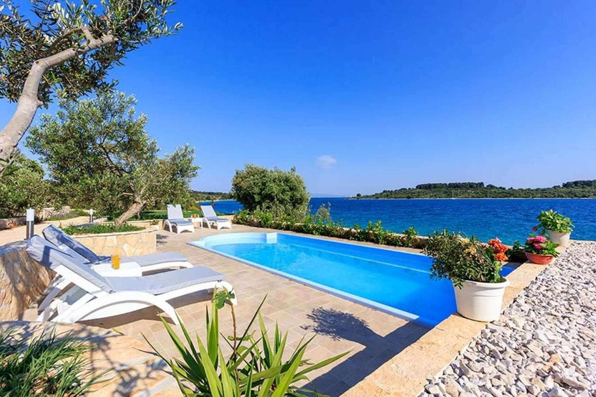 Traditional Dalmatian Stone House By The Sea Okrug Gornji Extérieur photo