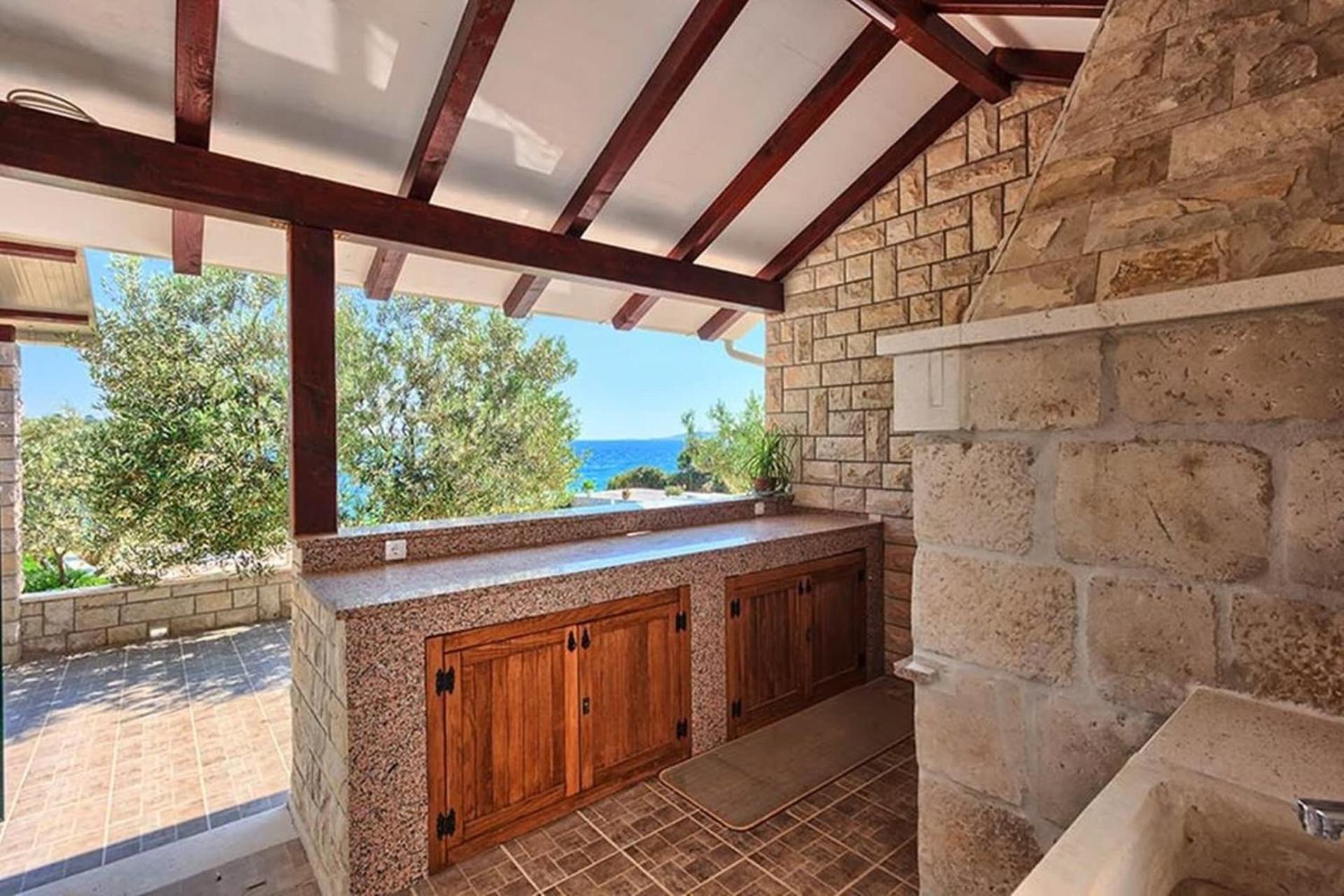 Traditional Dalmatian Stone House By The Sea Okrug Gornji Extérieur photo